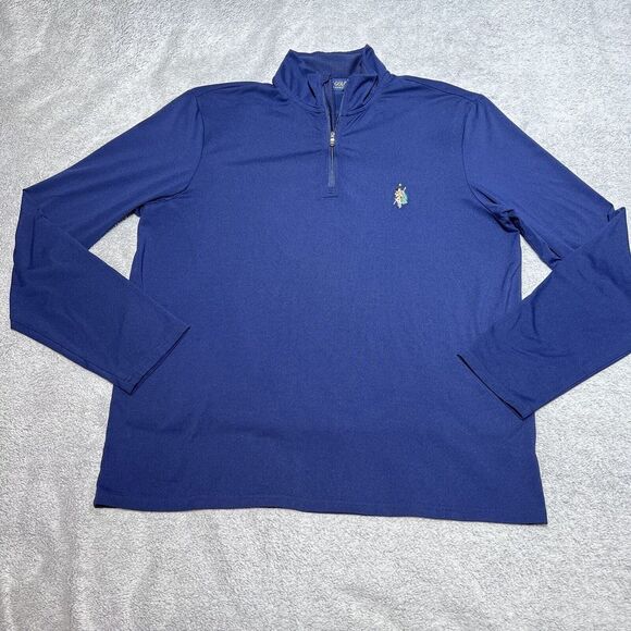 Polo Ralph Lauren Golf Jacket Mens Large Navy Blue Scottish Scots Guard‎ Logo